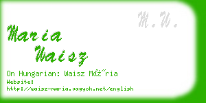 maria waisz business card
